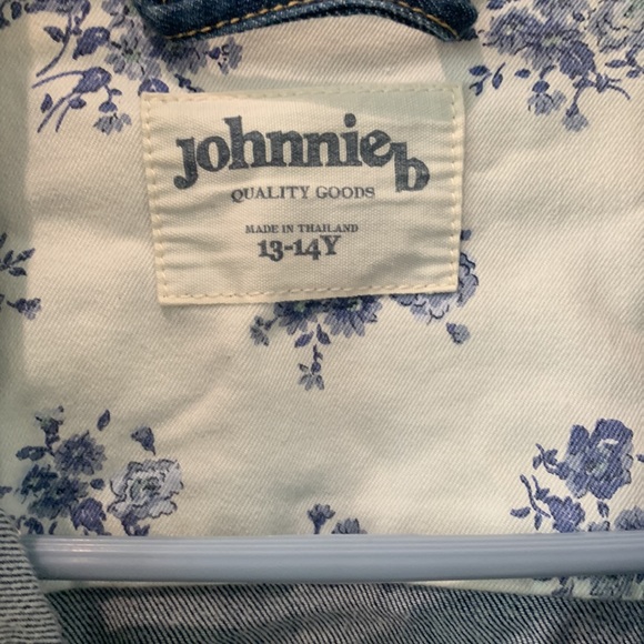 Johnny b Girl Blue Jean Jacket size 13-14 - Picture 2 of 3